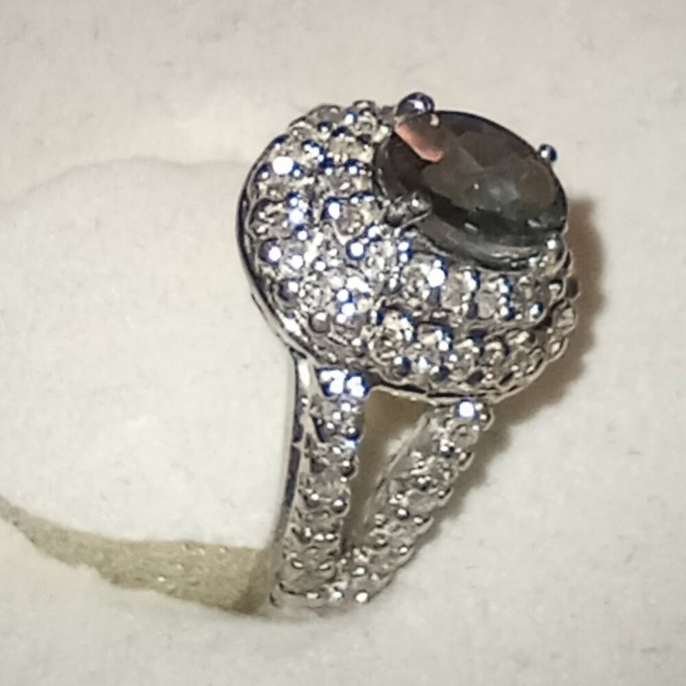 10Kt Yellow or White Gold Mystic Topaz & Diamond Ring - Picture 8 of 11